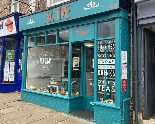 Tea Time is a quirky vibrant and welcoming café serving breakfasts, lunch, delicious homemade cakes and Afternoon Teas